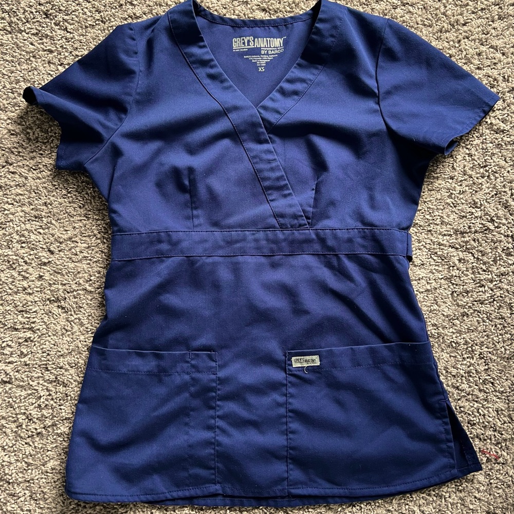 Grey’s Anatomy 3 Pocket Mock Wrap Top